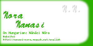 nora nanasi business card